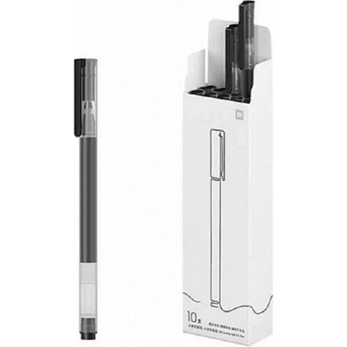 Xiaomi Ручка гелевая Mi High-capacity Gel Pen 0.5 мм, BHR4603GL, черный цвет чернил, 10 шт.