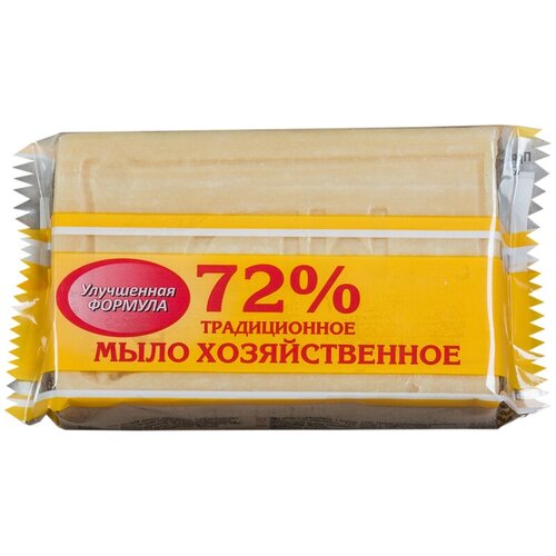 Мыло хозяйственное 72% Меридиан "Традиционное", 200г, флоу-пак - 12 шт.