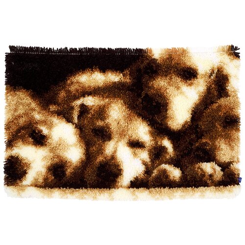 фото Коврик спящие собачки набор ковровой техники vervaco