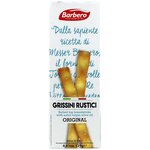 Grissini Barbero традиционные итальянские хлебные палочки Гриссини Rustici Original , с солью и оливковым маслом Extra Virgin (11%) , нетто 125г - изображение