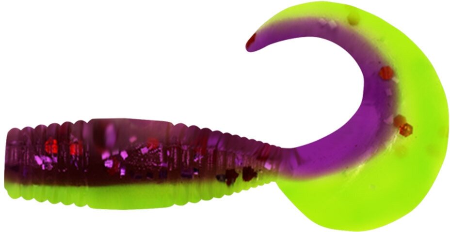 Силиконовая приманка для рыбалки Твистер YAMAN PRO Spry Tail, р.1,5 inch (3,8 см.), цвет #26 - Violet Chartreuse (уп. 10шт.)
