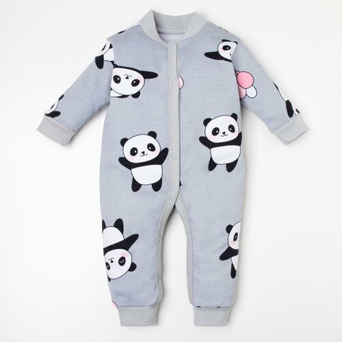 фото Комбинезон крошка я, размер 62-68, серый