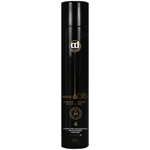 Constant Delight Magic 5 Oils Extra Strong Dry Hair Spray - Констант Делайт Мэджик 5 Ойлс Сухой супер-лак для волос № 4 экстрасильной фиксации без запаха, 400 мл -