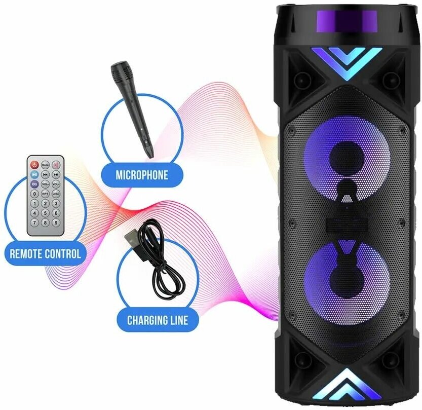 Портативная акустика BT SPEAKER ZQS-6201 30 Вт