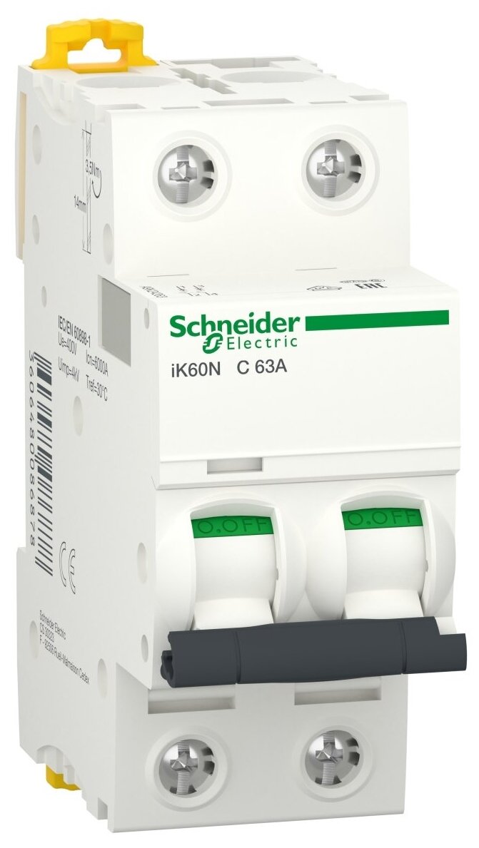 Автоматический выключатель SCHNEIDER ELECTRIC ACTI9 iK60 2П 63A C