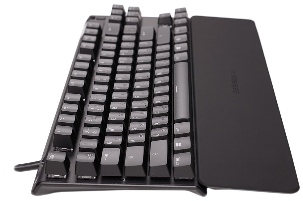 Клавиатура STEELSERIES Apex Pro TKL RU, USB, c подставкой для запястий, черный [64734] - фото №4