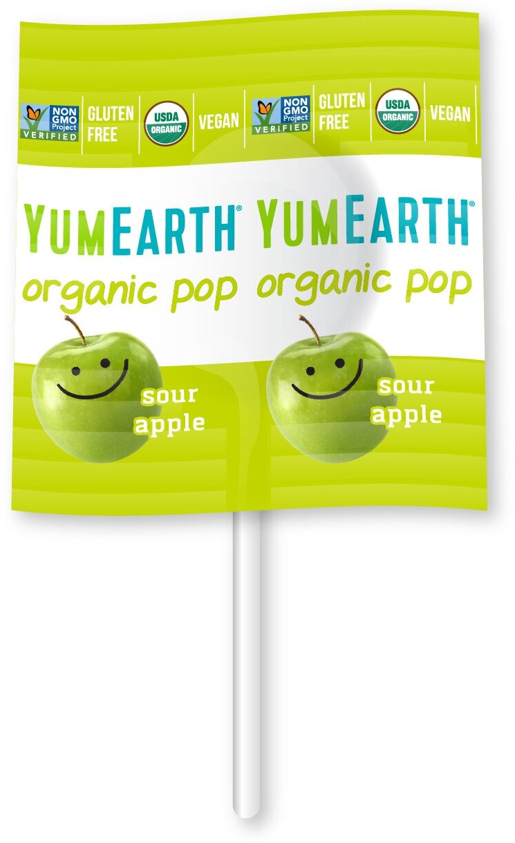 Органические леденцы на палочке YumEarth Organic Fruit Pops, Ассорти, 8 фруктовых вкусов, 100 леденцов - фотография № 4