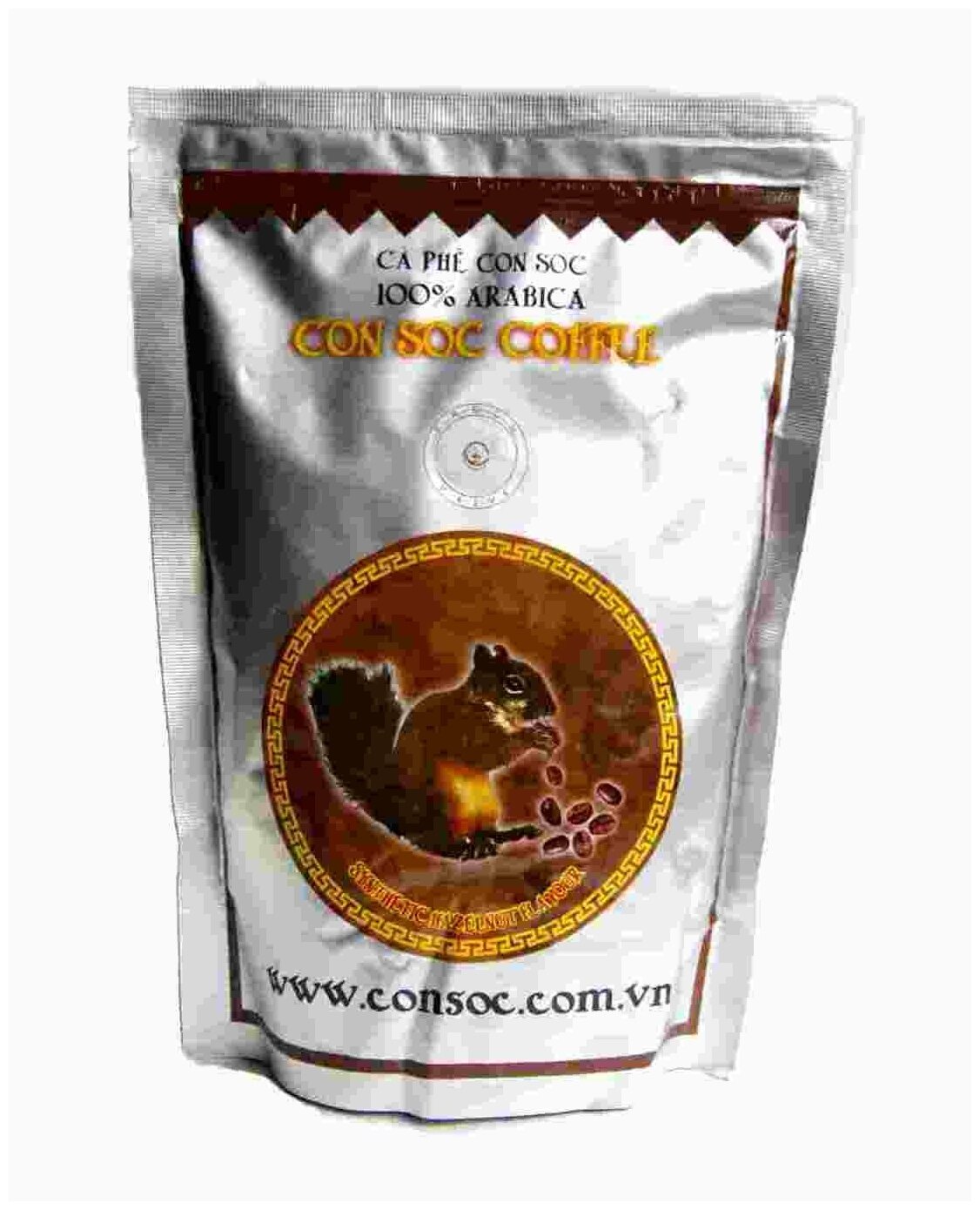Вьетнамский молотый кофе "Белочка" Brown (Con Soc) 500г - фотография № 2