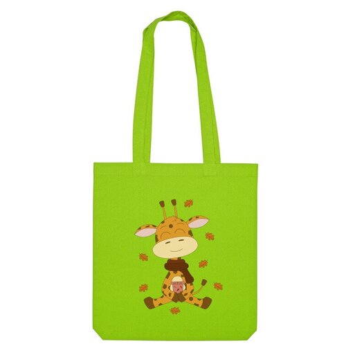 Сумка шоппер Us Basic, зеленый сумка жираф в шарфе зеленое яблоко