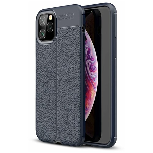 Чехол-накладка Litchi Grain для iPhone 11 Pro Max (темно-синий) чехол накладка luxcase для смартфона apple iphone 11 pro max термопластичный полиуретан прозрачный синий градиент 64503