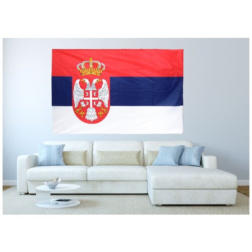 Большой флаг Сербии флаг сербии 40х60 см