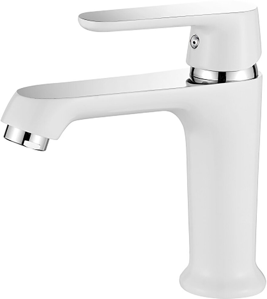 Смеситель для раковины Ledeme L1077W белый/хром