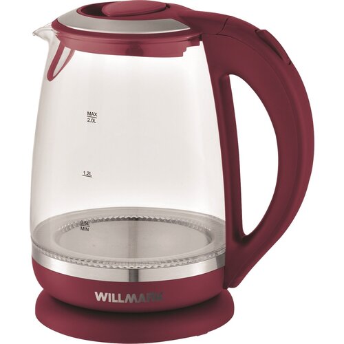 электрический чайник willmark wek 2005g Чайник Willmark WEK-2005G, бордовый