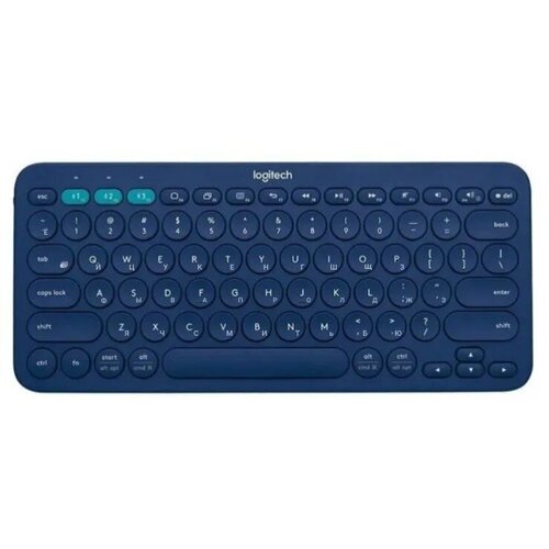Беспроводная клавиатура Logiteh K380 Multi-device Bluetooth wireless keyboard, синий, англиская/русская раскладка