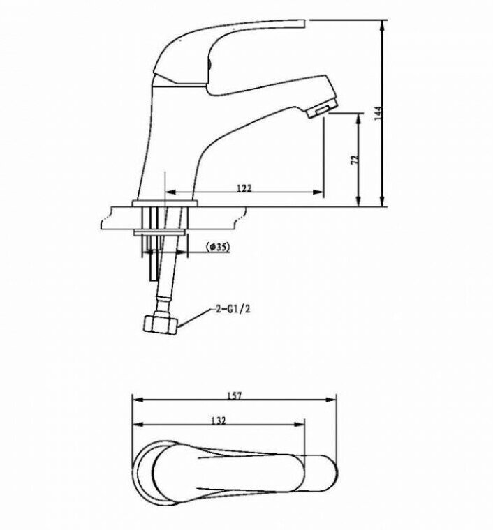 Смеситель для раковины Bravat Fit F1135188CP-RUS