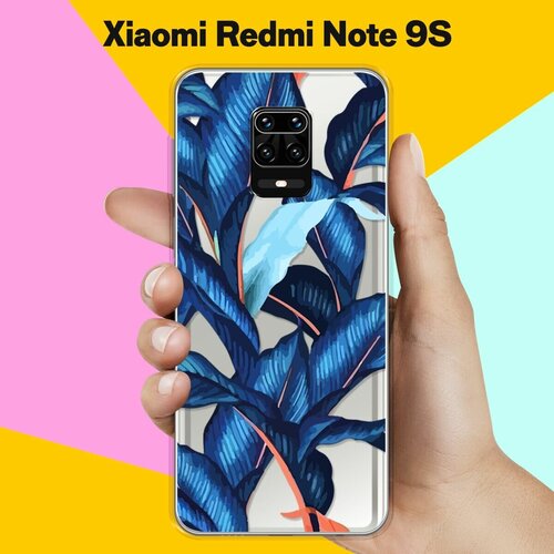 Силиконовый чехол Синие листья на Xiaomi Redmi Note 9S силиконовый чехол синие листья на xiaomi redmi note 8 pro