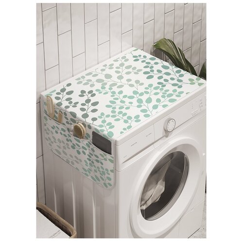фото Органайзер для хранения "лиственный узор" на стиральную машину, 45x120 см ambesonne