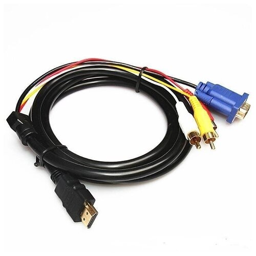 Переходник VGA/HDMI to 3 RCA видео аудио AV кабель переходник 1080p hdmi to vga аудио выход