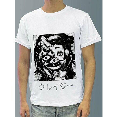 фото Футболка мужская белая из хлопка с dtf рисунком аниме девушка тян манга япония deathcore деткор - 119 будь на стиле