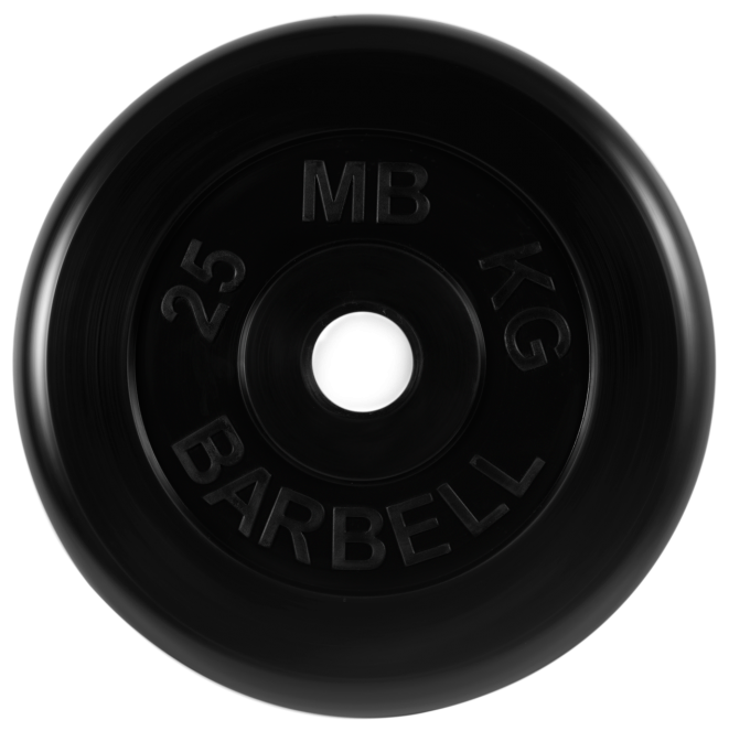 Диск обрезиненный MB Barbell 51 мм 25 кг MB-PltB51-25