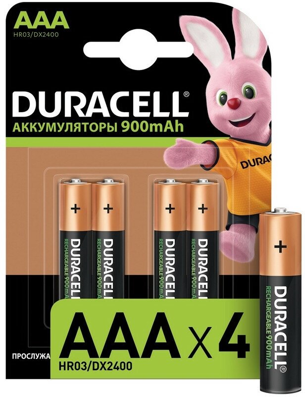 Аккумулятор DURACELL AAA/HR03-4BL 900mAh бл/4шт