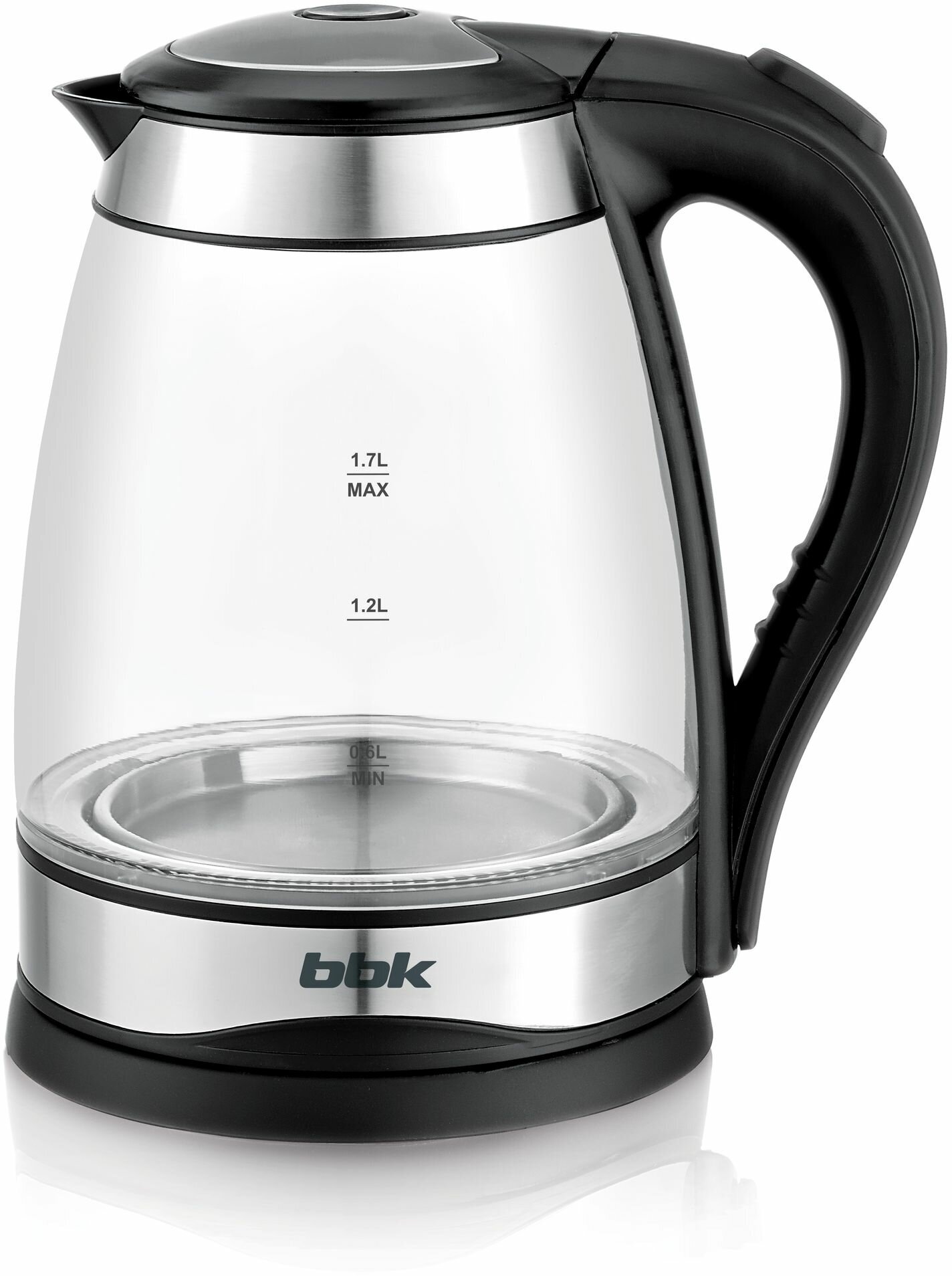 BBK Чайник BBK EK1729G, электрический, серебристо-черный (2200Вт, 1.7л) (ret)