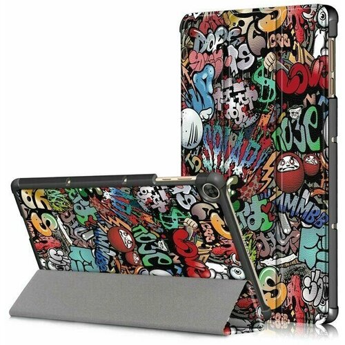 Чехол Smart Case для Huawei MatePad T10 / T10s / C5e / C3 / Honor Pad X8 / X8 Lite / X6 (Graffiti) tablet case for huawei mediapad t3 10 ags w09 l09 l03 honor play pad 2 9 6 funda pc back pu leather smart cover auto sleep