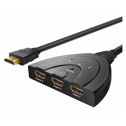 HDMI-HUB (разветвитель) (3 порта) 0.2 м разветвитель harper hub 04mb black