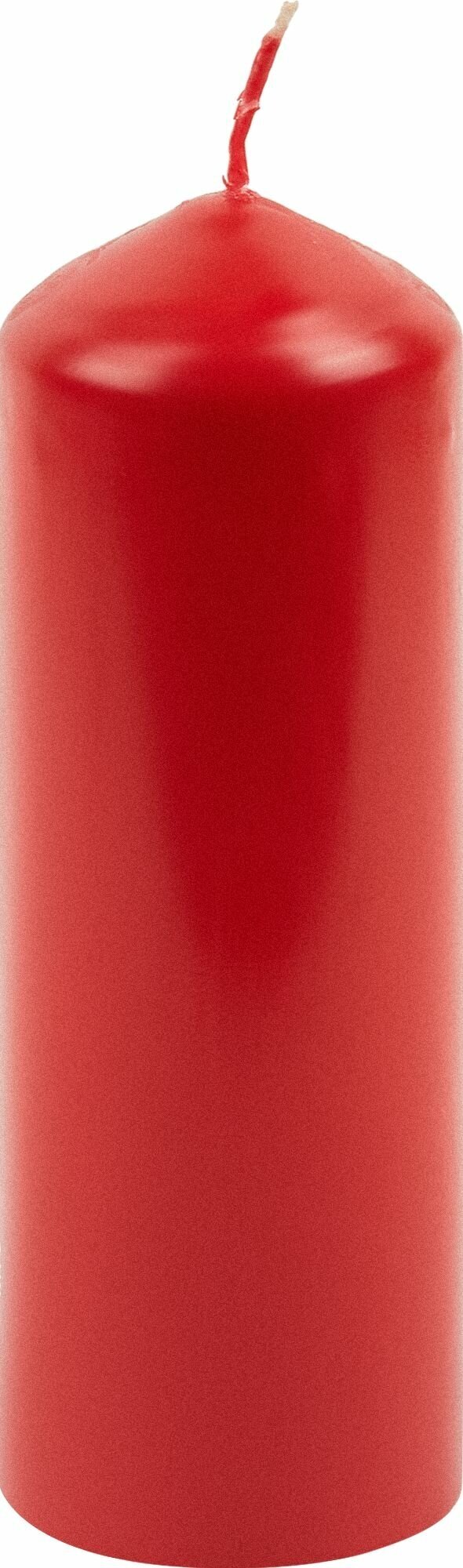 Свеча-столбик 70x210 мм, цвет красный