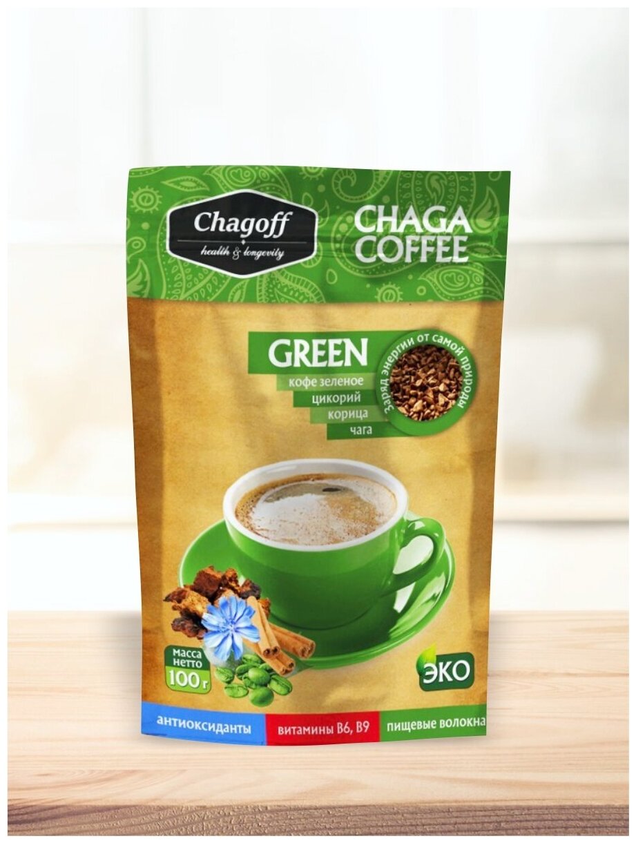 Кофейный напиток Chagoff Чага Кофе Green, 100 г - фотография № 2