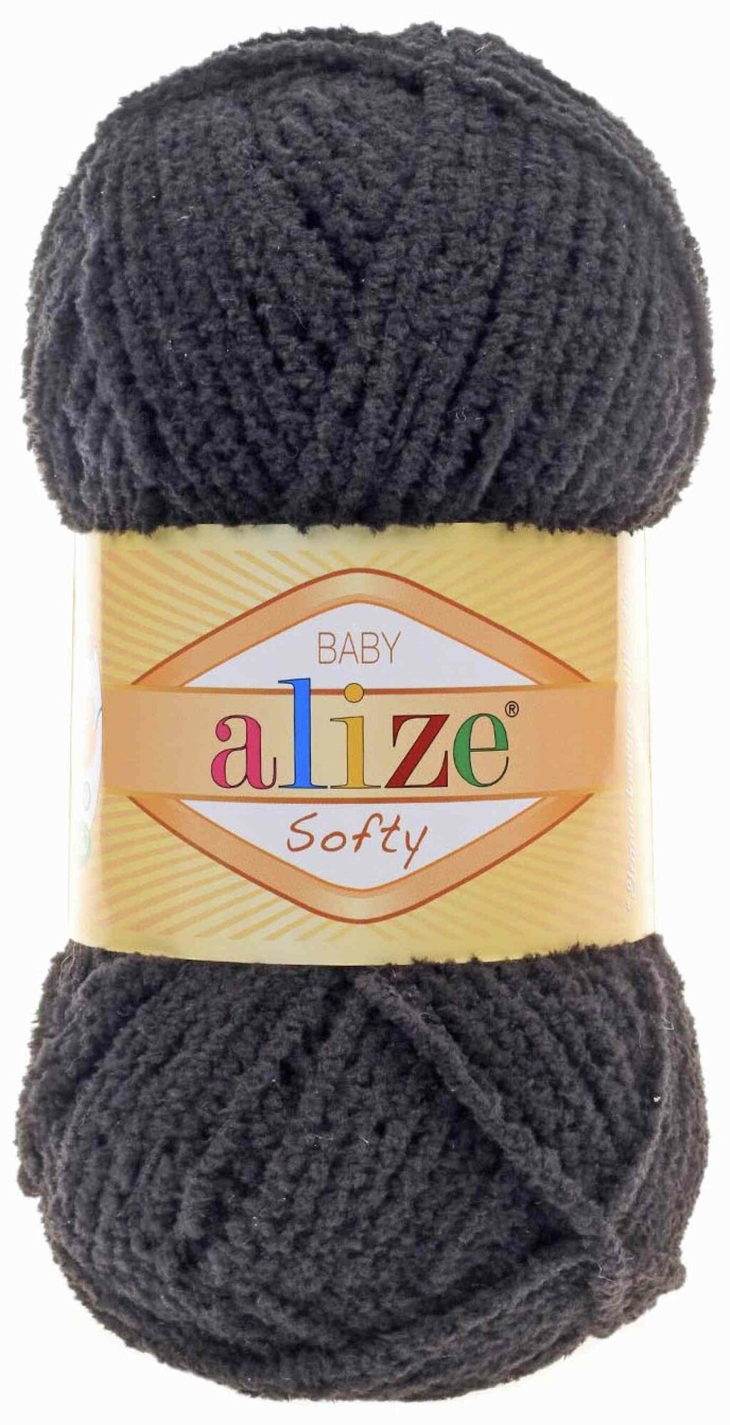 Пряжа Alize Softy графит (770), 100%микрополиэстер, 115м, 50г, 2шт