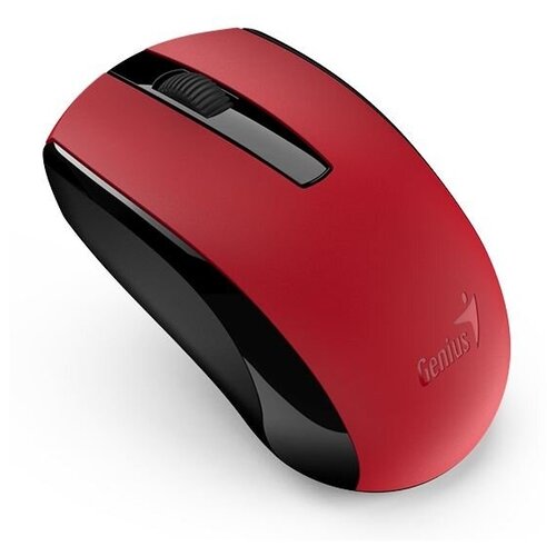 Мышь беспроводная Genius ECO-8100 Red [31030004403] красная, BlueEye, 1600dpi, 3 кнопки, 2.4GHz, встроенный аккумулятор, USB приемник