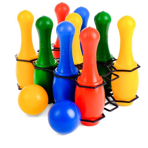 Боулинг игровой набор детский / Боулинг с кеглями и шарами/ 9 кегель 2 шара