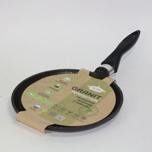 Сковорода блинная 240мм несъемн/ручка с антипригарным покрытием 