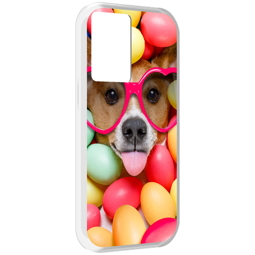 Чехол MyPads Собака-в-яйцах для OnePlus Nord N20 SE задняя-панель-накладка-бампер