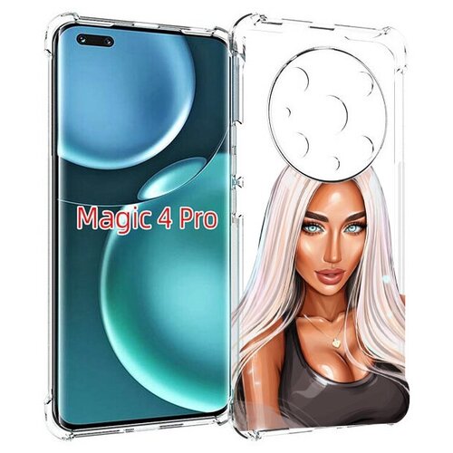 Чехол MyPads Блондинка женский для Honor Magic4 Pro / Magic4 Ultimate задняя-панель-накладка-бампер