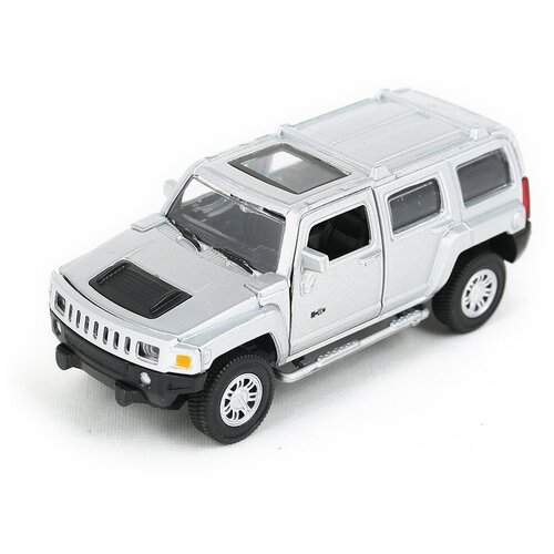 Машина металлическая HUMMER H3, 1:43, инерция, открываются двери, цвет серый