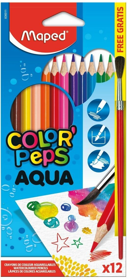 Maped Цветные карандаши Color Peps Aqua 12 цветов (836011)