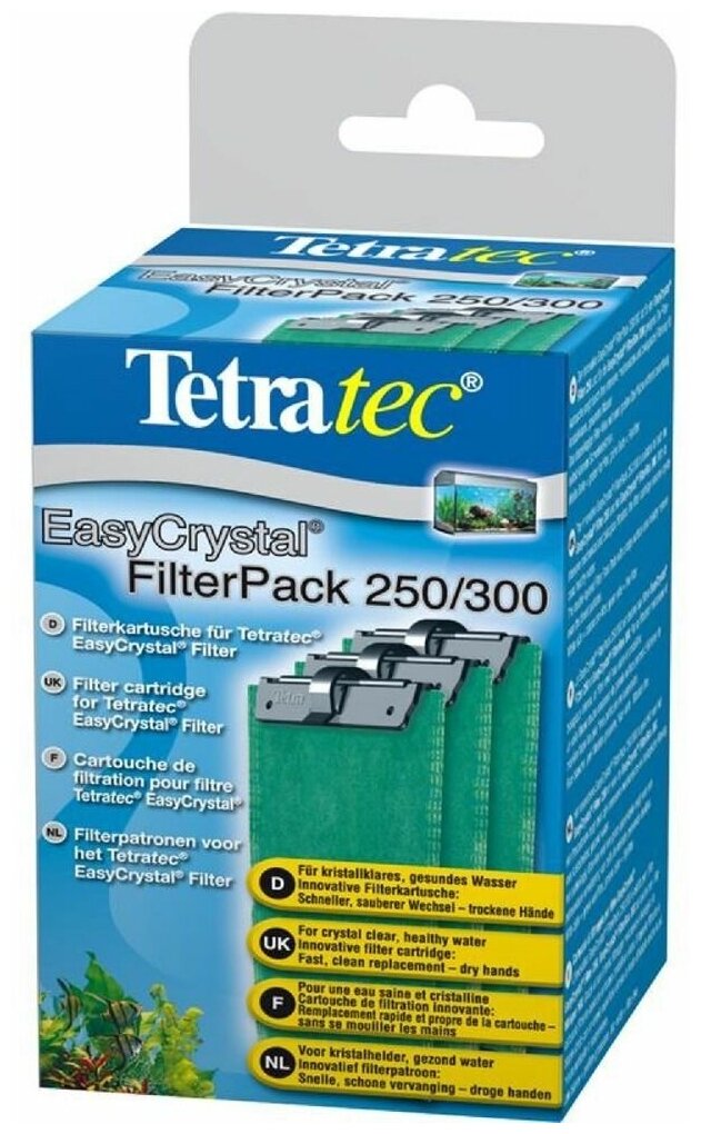 Сменные картриджи для фильтра Tetra EasyCrystal FilterPack 250/300 (3 шт.) - фотография № 2