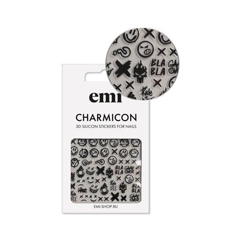 E.Mi, 3D-стикеры №181 Смайл Charmicon 3D Silicone Stickers