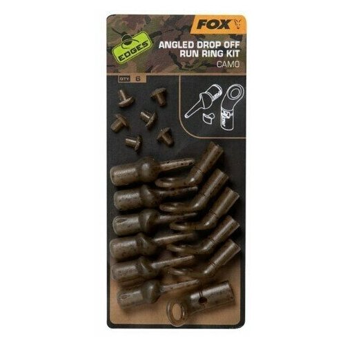 Набор для скользящей оснастки Fox Edges Camo Angled Drop Off Run Ring Kit x 6