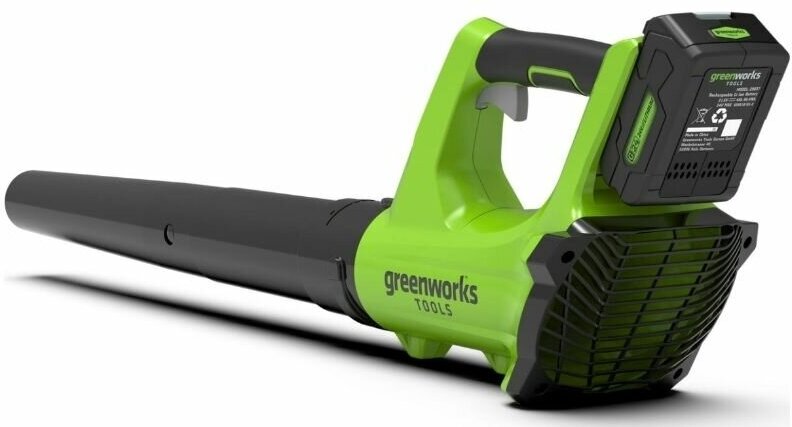 Аккумуляторная воздуходувка Greenworks на 24В с аккумулятором на 2Ач и зарядкой