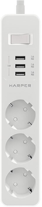 Сетевой фильтр HARPER UCH-315 White