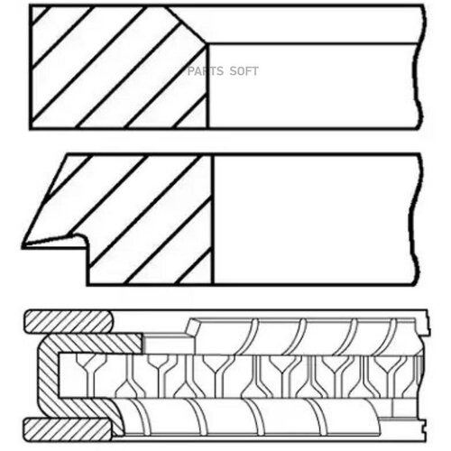 GOETZE 0844020000 Компект поршневых коец дя 1 цииндра