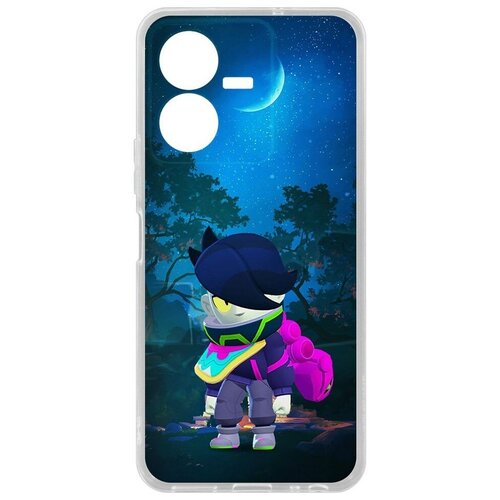 Чехол-накладка Krutoff Clear Case Brawl Stars-Орочи Эдгар для Vivo Y22 чехол накладка krutoff soft case brawl stars эдгар для vivo y22 черный