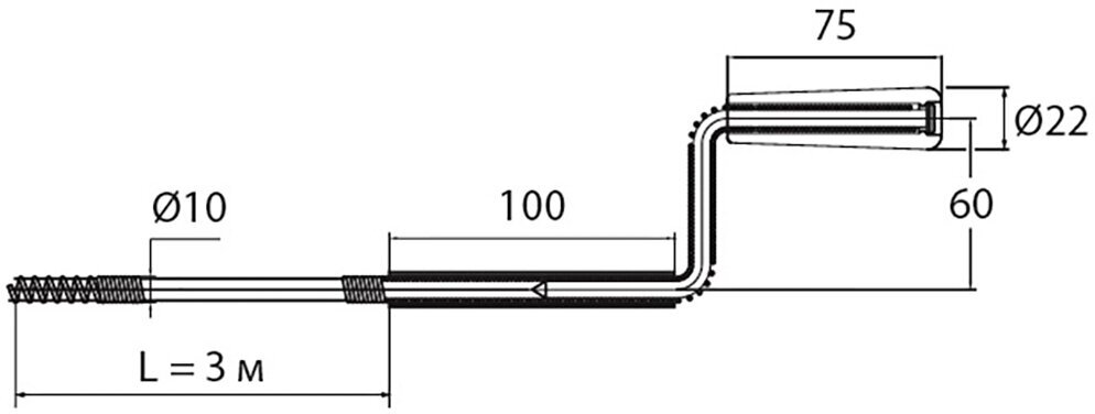 Трос сантехнический пружинный 3 м D10 мм, WIRQUIN (Франция), арт 70980841