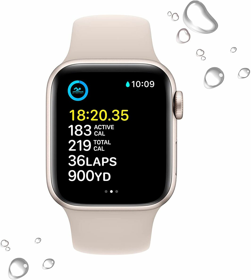 Умные часы Apple Watch Series SE Gen 2 40 мм Aluminium Case GPS, starlight Sport Band - фотография № 7