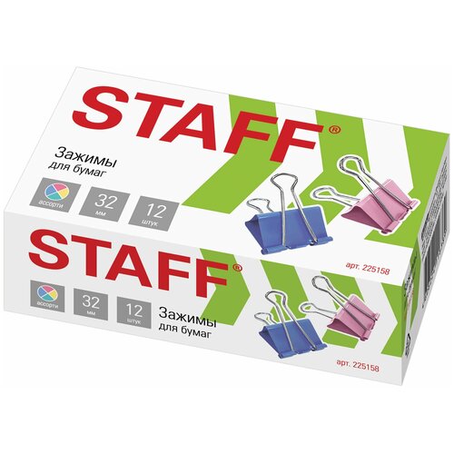 зажимы staff 224609 комплект 8 шт Зажимы STAFF 225158, комплект 6 шт.