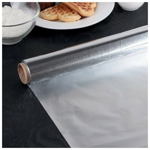 Фольга пищевая алюминиевая Стандарт 29 см 50 м 9 мкм 1047₽