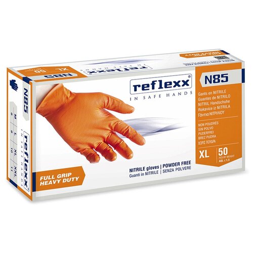 Reflexx Nitrile gloves - Сверхпрочные резиновые перчатки нитриловые 84 гр Толщина 02 мм 1661₽